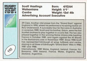 1991 Regina Rugby World Cup #110 Scott Hastings Back